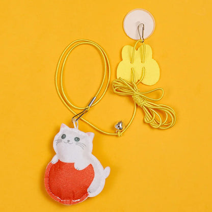 Interactive Hanging Cat Toy – Feather Mouse Teaser