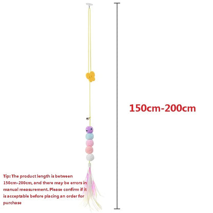 Interactive Hanging Cat Toy – Feather Mouse Teaser