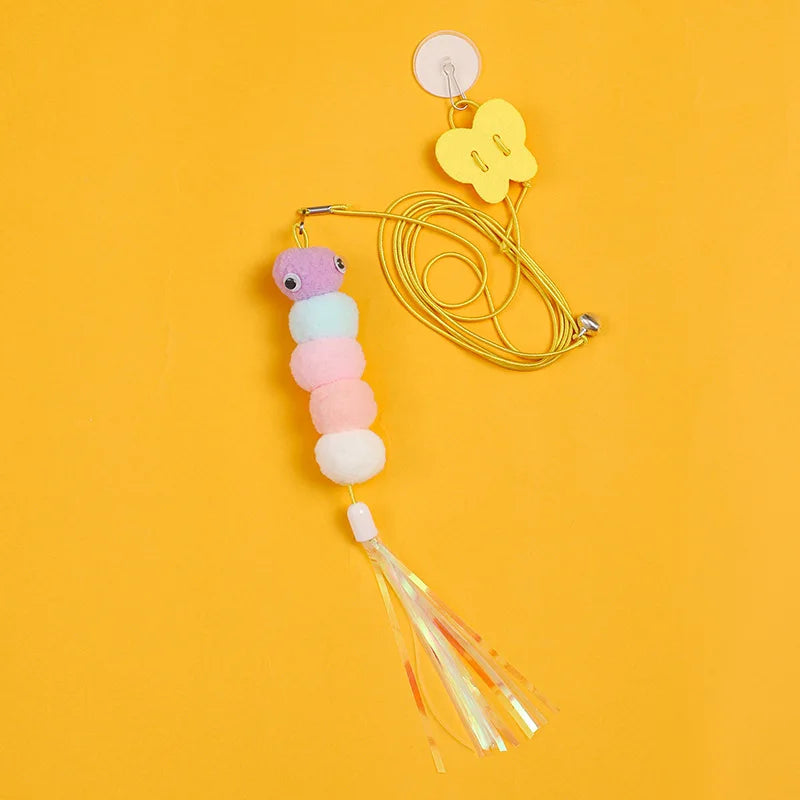 Interactive Hanging Cat Toy – Feather Mouse Teaser
