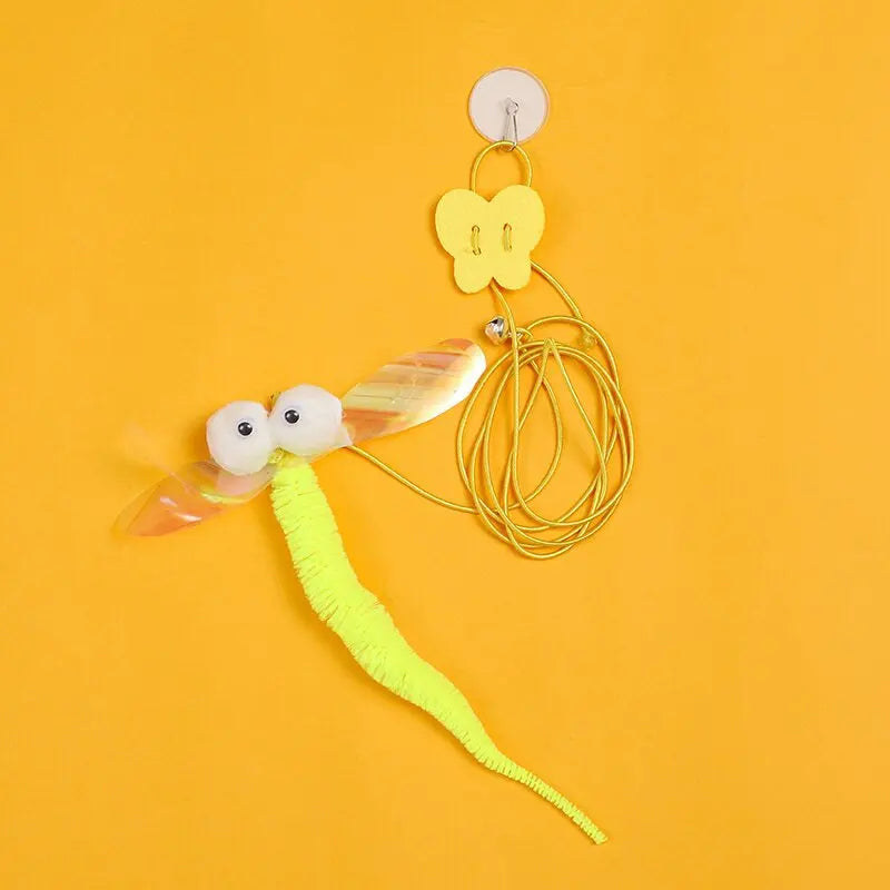 Interactive Hanging Cat Toy – Feather Mouse Teaser