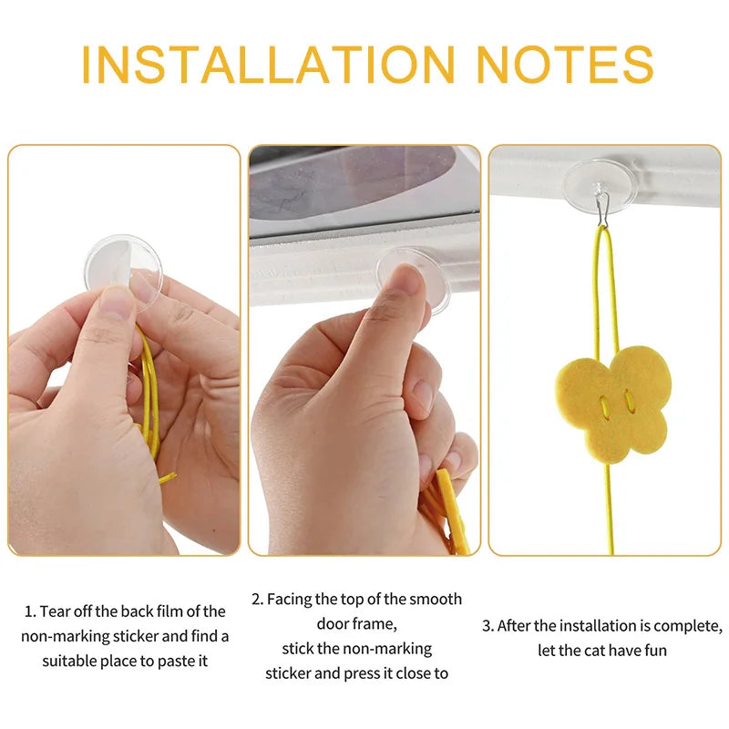 Interactive Hanging Cat Toy – Feather Mouse Teaser